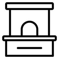 ticket office line icon vector