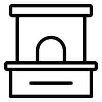 ticket office line icon vector