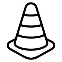 traffic cone line icon vector