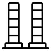 bollards line icon vector