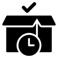 time glyph icon vector