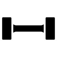 dumbbells glyph icon vector