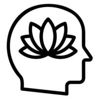 meditation line icon vector