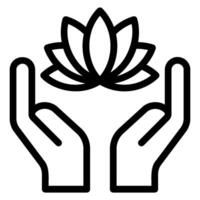 icono de línea de meditación vector