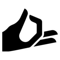 hand glyph icon vector