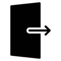 exit glyph icon vector