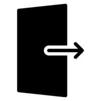 exit glyph icon vector