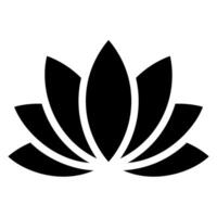 lotus glyph icon vector