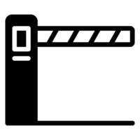 parking barrier glyph icon vector