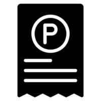 invoice glyph icon vector