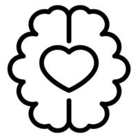 mental health line icon vector