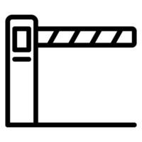 parking barrier line icon vector