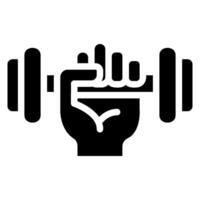 weightlifting glyph icon vector