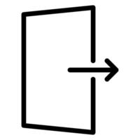 exit line icon vector