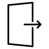 exit line icon vector