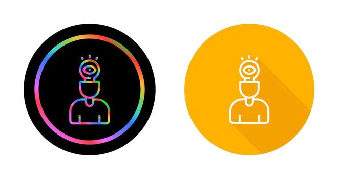 visual pensando vector icono