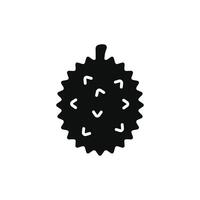 Durian icono aislado en blanco antecedentes vector