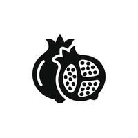 Pomegranate icon isolated on white background vector