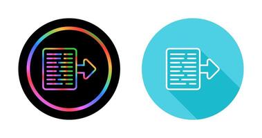Document Export Vector Icon