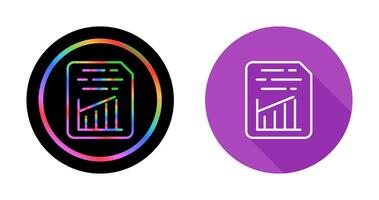 Document Insert Graph Vector Icon