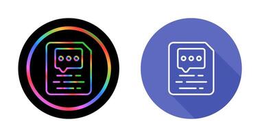 Document Insert Comment Vector Icon