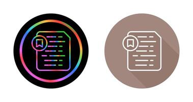 Document Insert Bookmark Vector Icon