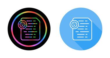 Document Insert Emoji Vector Icon