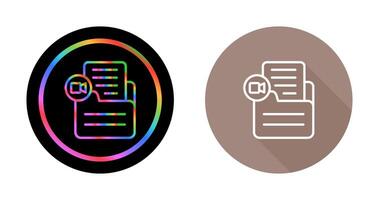 Document Insert Video Vector Icon