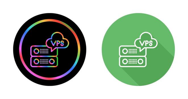 vps hospedaje vector icono