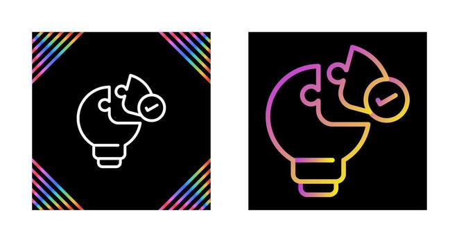 icono de vector de solución