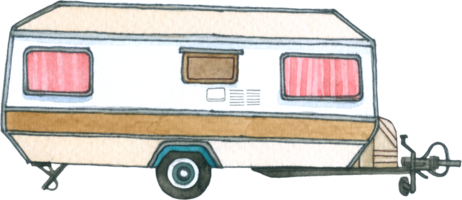 Camping draussen Aquarell Element Clip Art png