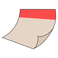 sheet of paper with folded corner. png