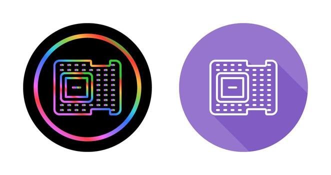 icono de vector de procesador