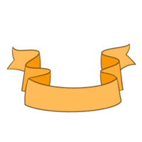 Orange ribbons element png