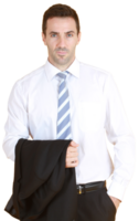 Handsome and smart businessman in suit and white shirt png