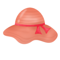 strand hatt för sommar eskapad. strand element transparent illustration. png