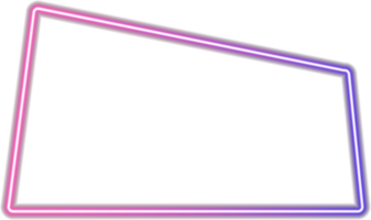 neon rettangolo telaio. raggiante schema forme . vettore astratto sfondo illustrazione png