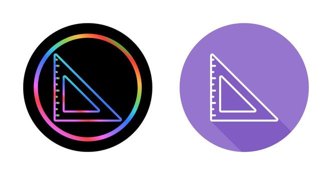 icono de vector de regla triangular