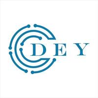 DEY letter design. DEY letter technology logo design on white background. vector