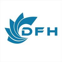 DFH letter design. DFH letter technology logo design on a white background. vector