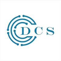 DCS letter design. DCS letter technology logo design on white background. vector