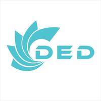 DED letter design. DED letter technology logo design on white background. vector