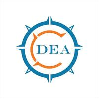 DEA letter design. DEA letter technology logo design on white background. vector
