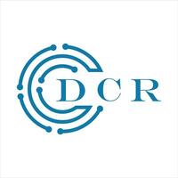 DCR letter design. DCR letter technology logo design on white background. vector