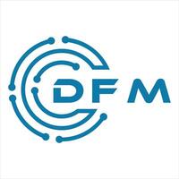 DFM letter design. DFM letter technology logo design on a white background. vector