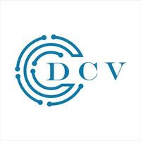 dcv letra diseño. dcv letra tecnología logo diseño en blanco antecedentes. vector