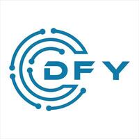 dfy letra diseño. dfy letra tecnología logo diseño en un blanco antecedentes. vector