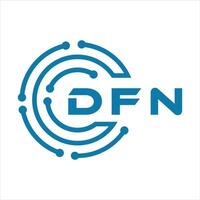 dfn letra diseño. dfn letra tecnología logo diseño en un blanco antecedentes. vector