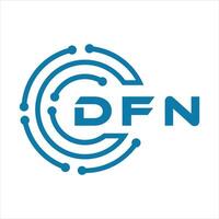 DFN letter design. DFN letter technology logo design on a white background. vector