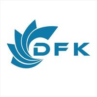 DFK letter design. DFK letter technology logo design on a white background. vector